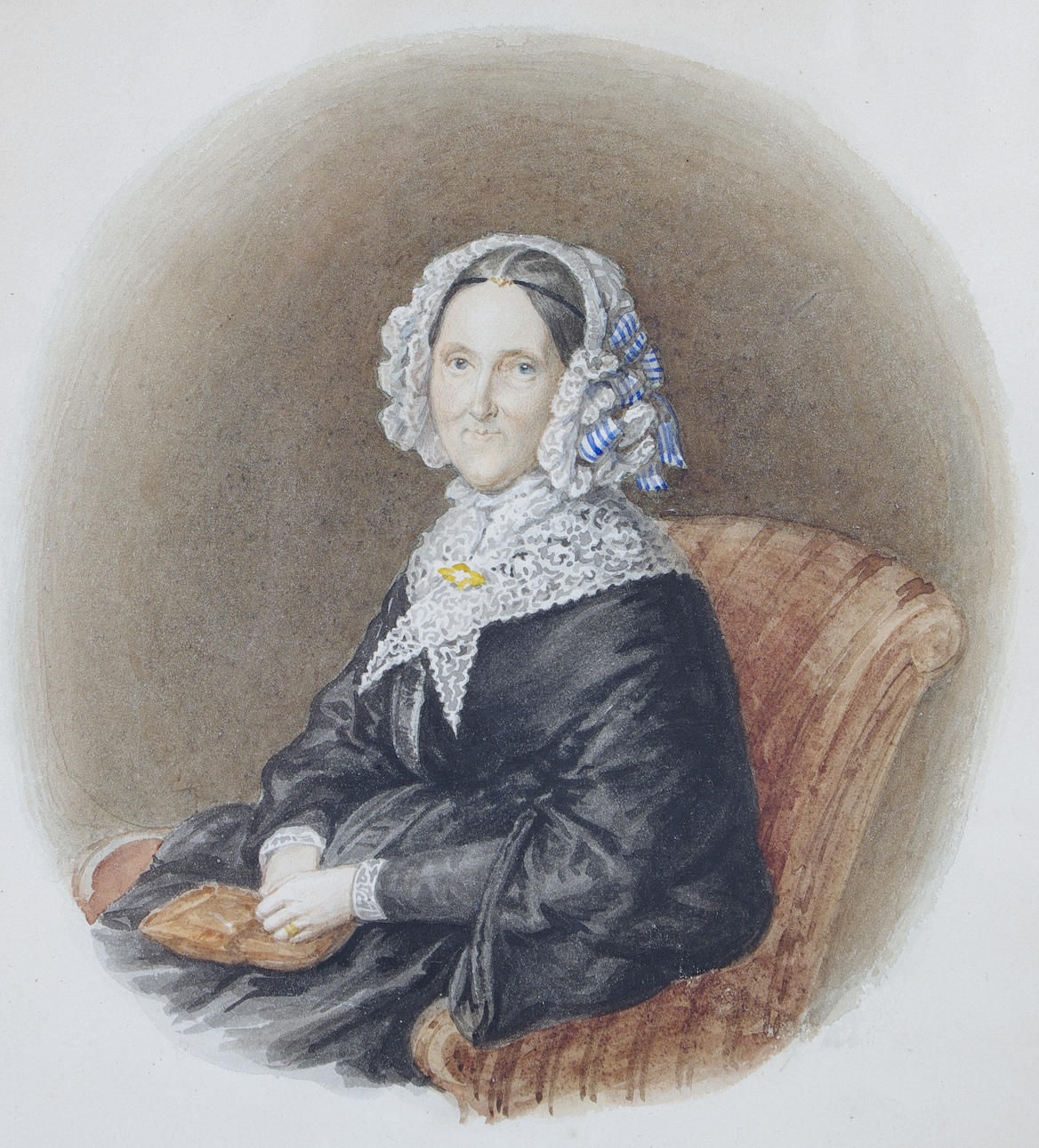 MARIA RÖHL. TILLSKRIVEN. "Grevinnan Sparre", akvarell, 1846.