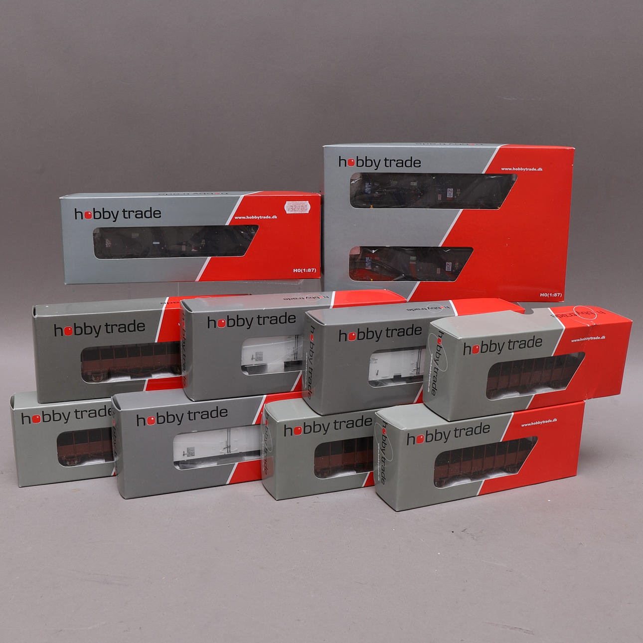 TÅGVAGNAR, 11 st, godsvagnar, Hobbytrade, Danmark.