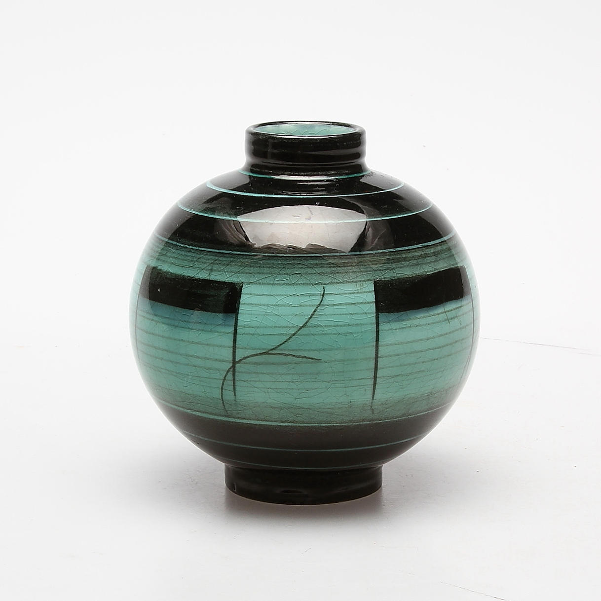 VAS, flintgods, Art Deco, Ilse Claesson, Rörstrand, signerad.