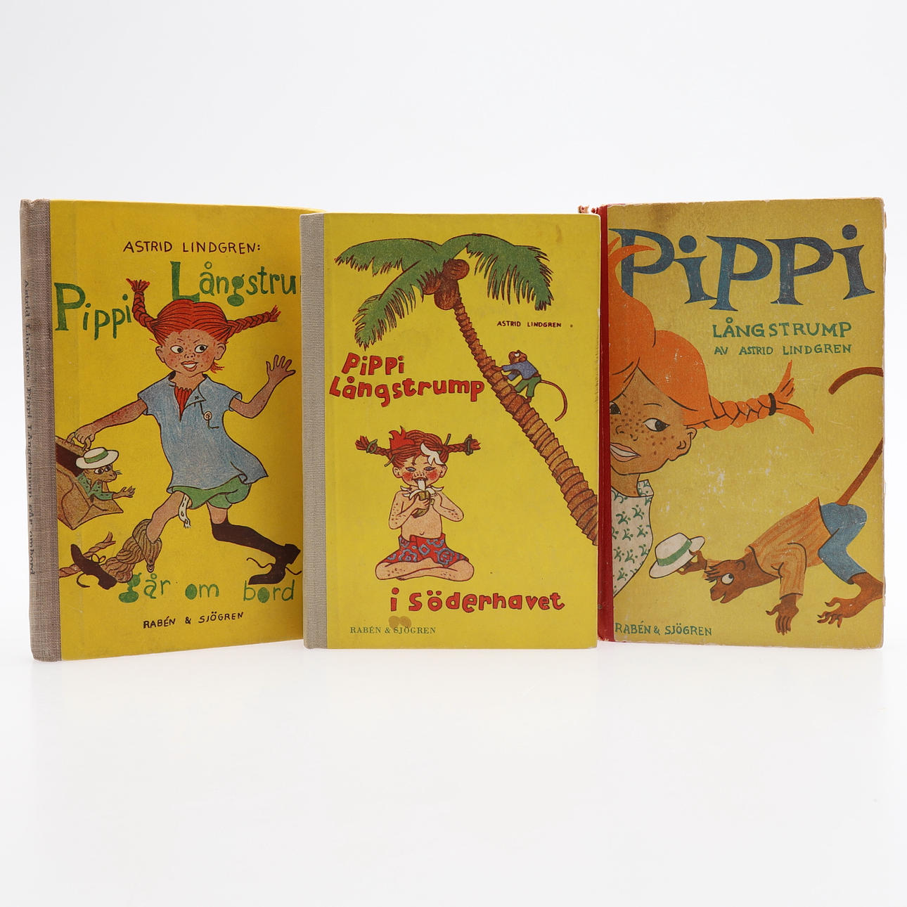 THREE PIPPI LONGSTOCKING BOOKS BY ASTRID LINDGREN.