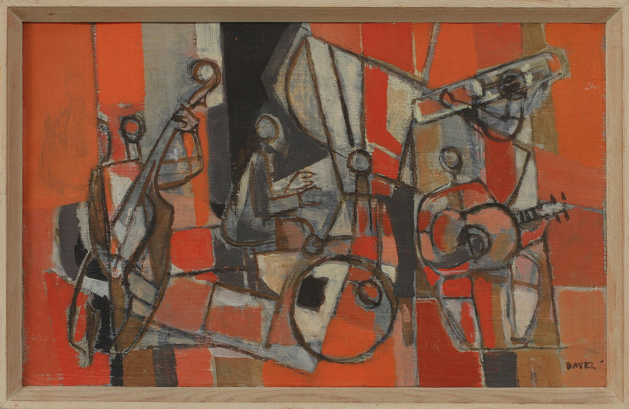 GEORGES DAYEZ. "Quintette", olja på duk, sign.