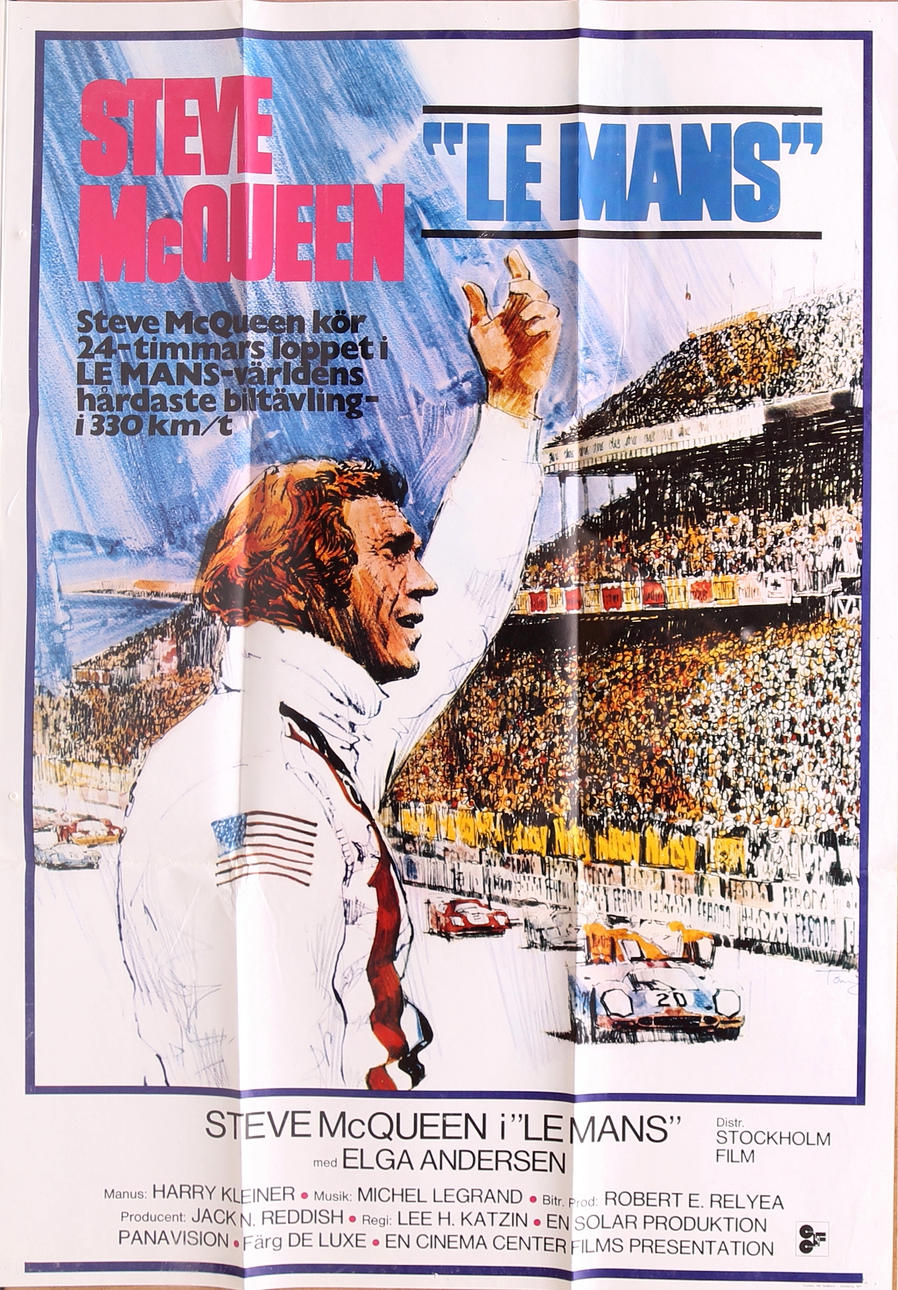 FILMAFFISCH "La Mans" med Steve McQueen, 1971.