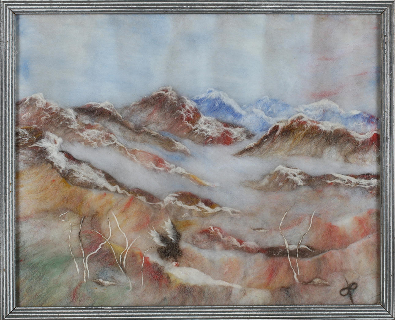 JERRY ERIKSSON. "KLimpfjäll", ulltavla, monogramsignerad.