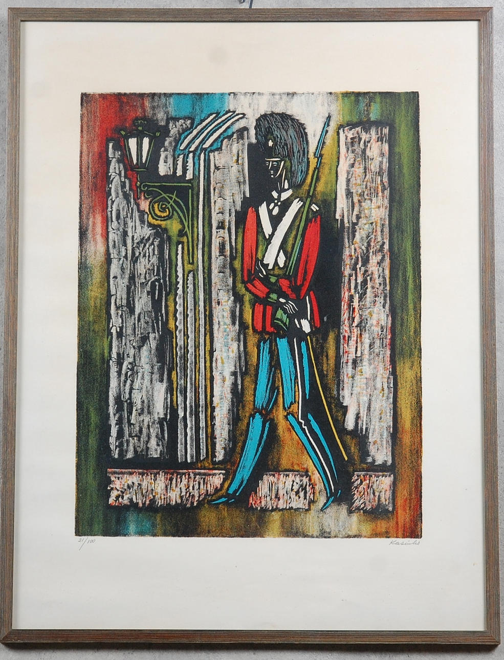 VYTAUTAS KASIULIS. 1918-1955, färglitografi, signerad, numrerad ,21 /100.