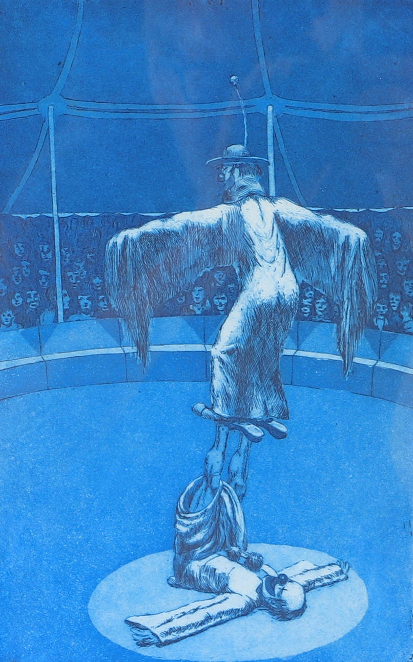 GUNNAR SÖDERSTRÖM. "Fly now", Farblithografie, signiert Gunnar.