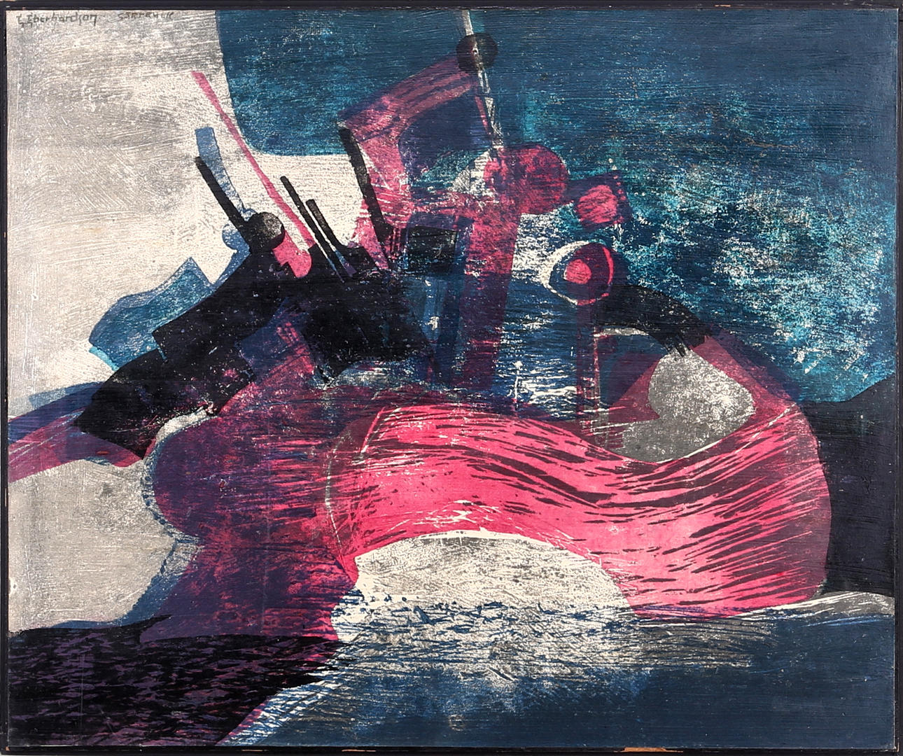 EBBE EBERHARDSON. Fiskebåten, särtryck, signerad e eberhardson.