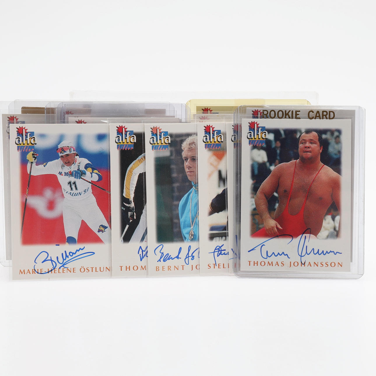 AUTOGRAPH. 21 ALFA autograph cards from the 2000 series plus Jonas Bergqvist from the ELIT SET.