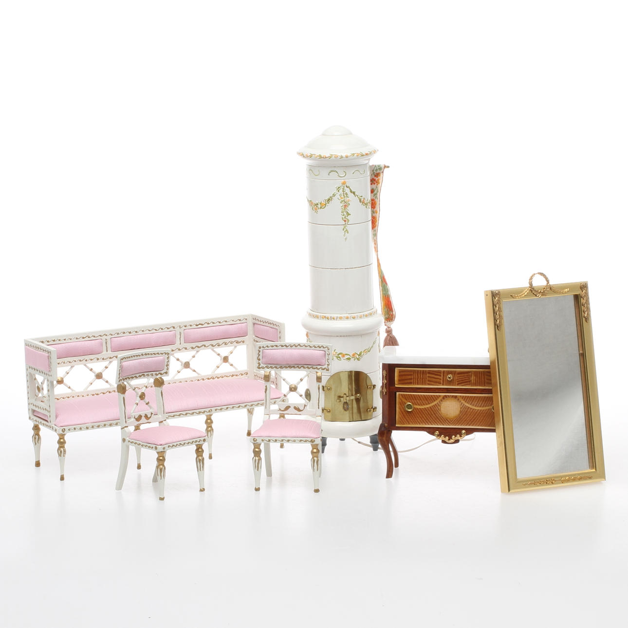 DOCKSKÅPSMÖBLER, 5 delar, Carin Backlund.