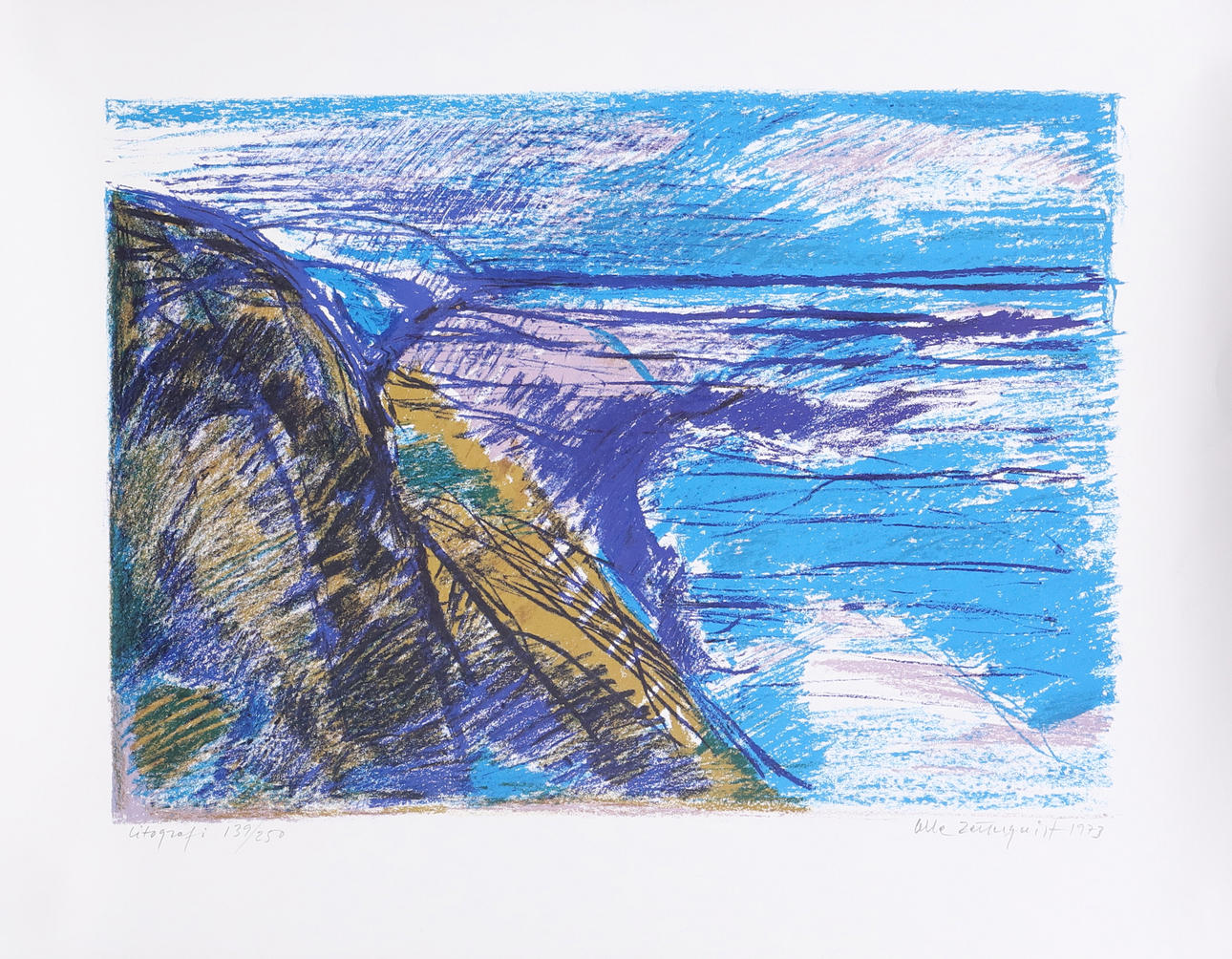 OLLE ZETTERQUIST. Lithograph, signed, dated and numbered.