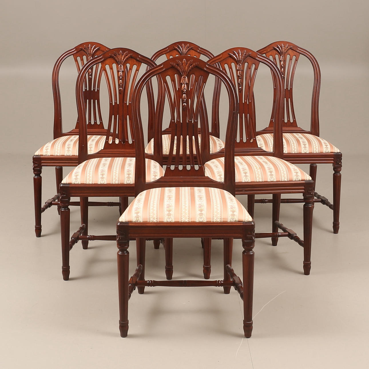 STOLAR, 6 stycken, "Axet", gustaviansk stil.