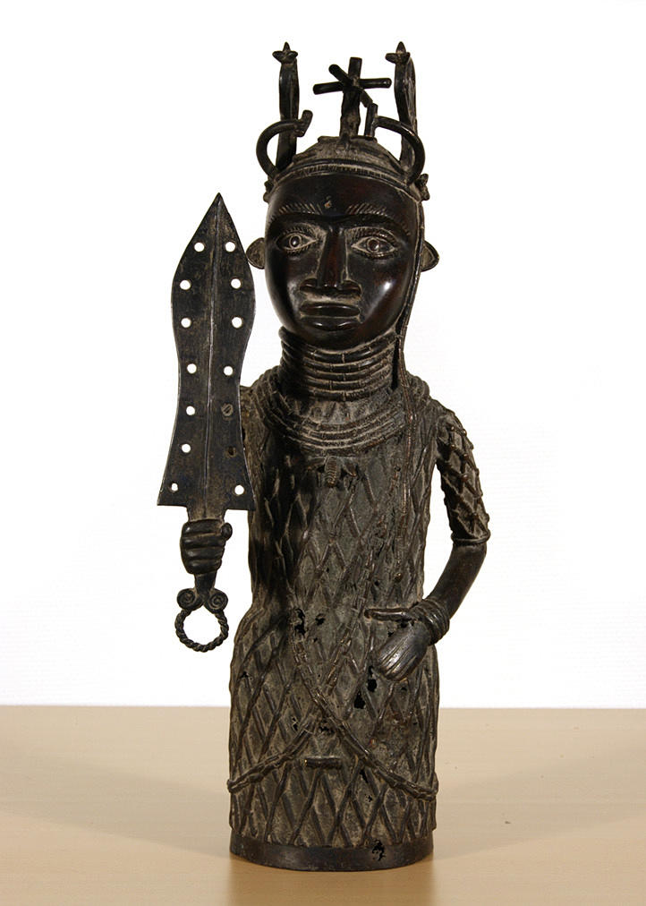 BRONSFIGUR, Nigeria, Benin-Edo royalty, 1900-tal.