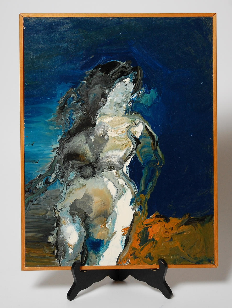 STAFFAN SOMMELIUS. " Dam med fart " blandteknik, signerad.