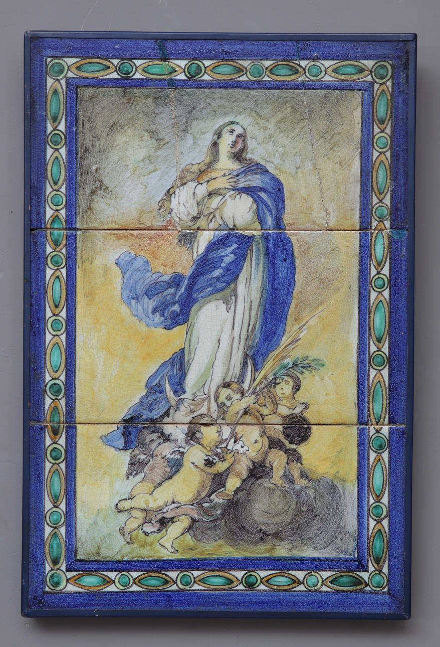 MALING, fliser, Madonna motiv.