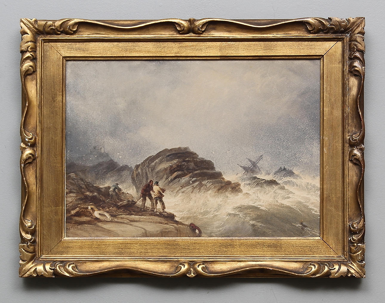 OIDENTIFIERAD KONSTNÄR. Akvarell, England, 1800 tal, otydligt signerad.