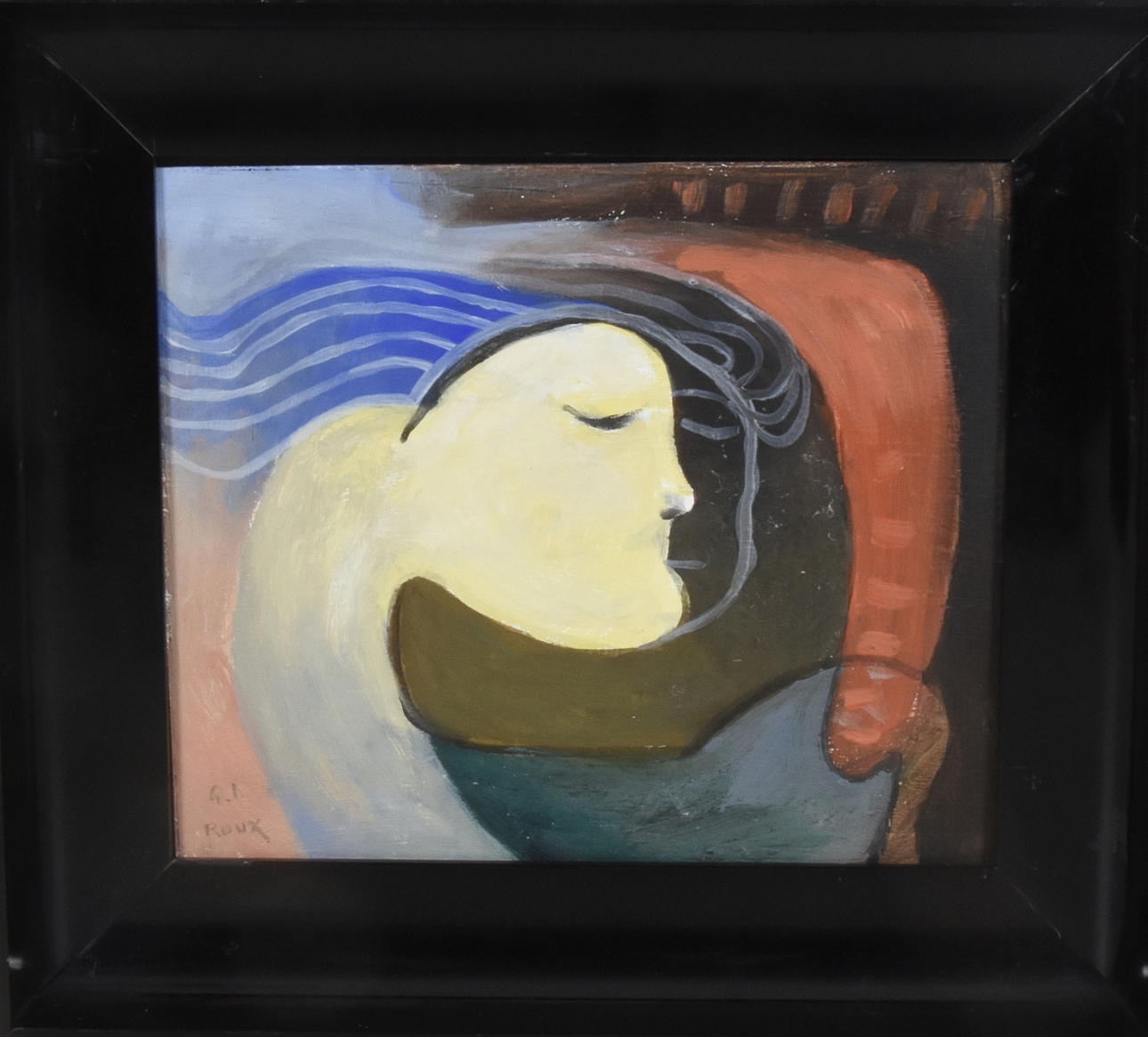 GASTON LOUIS ROUX. Aceite en Tabla.