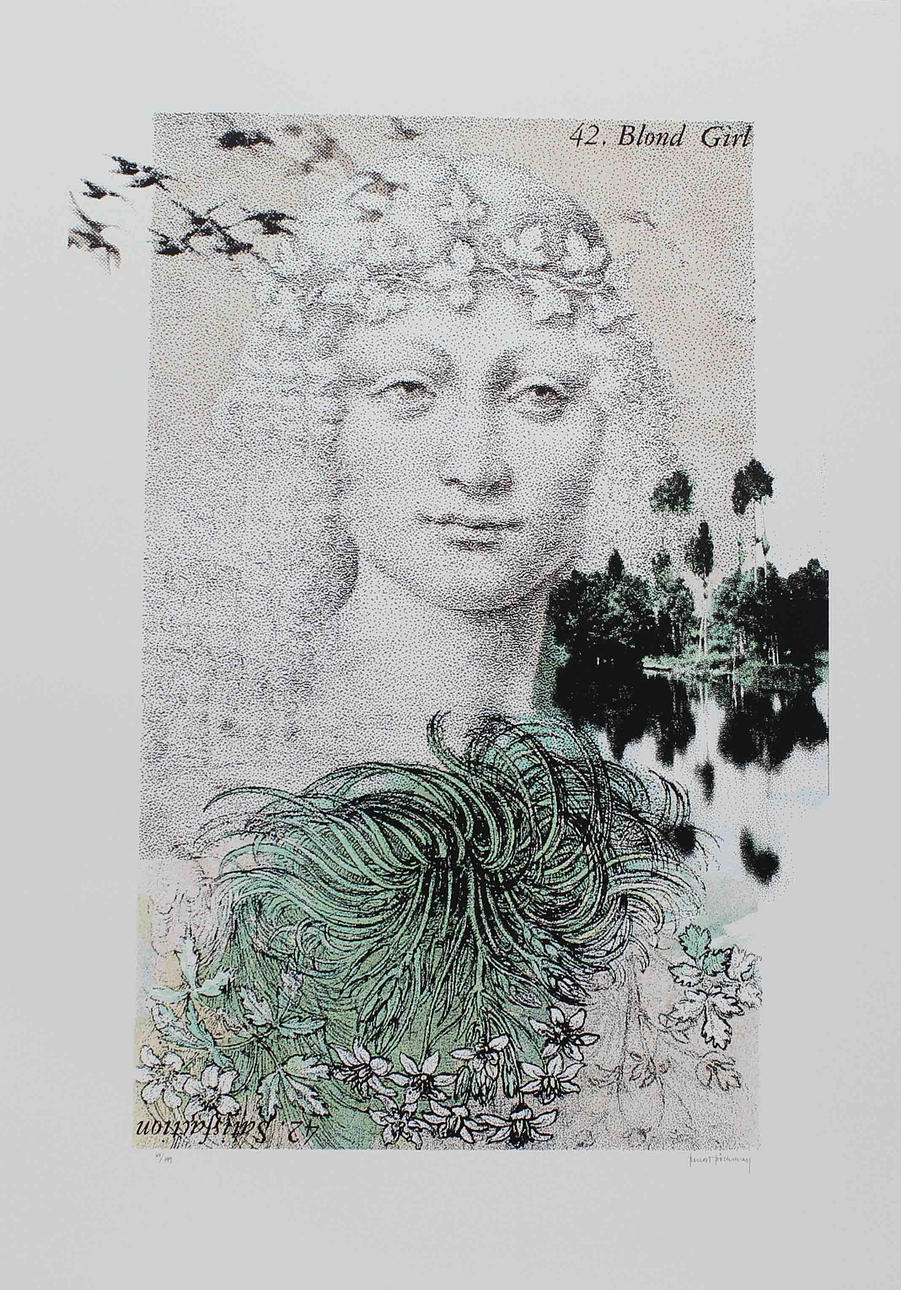 BENGT BÖCKMAN. "42. Blond girl". Färgserigrafi. Signerad. 64/199.
