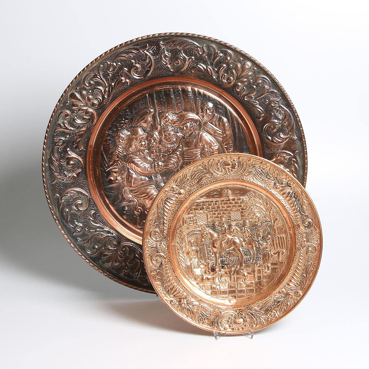 VÄGGFAT, koppar, 1900-tal.