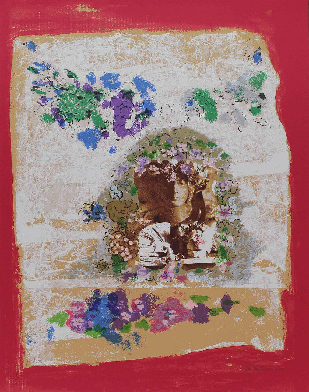 GUN-BRITT LAWURN. "Så som i en spegel". Färgserigrafi. Signerad. 124/220.