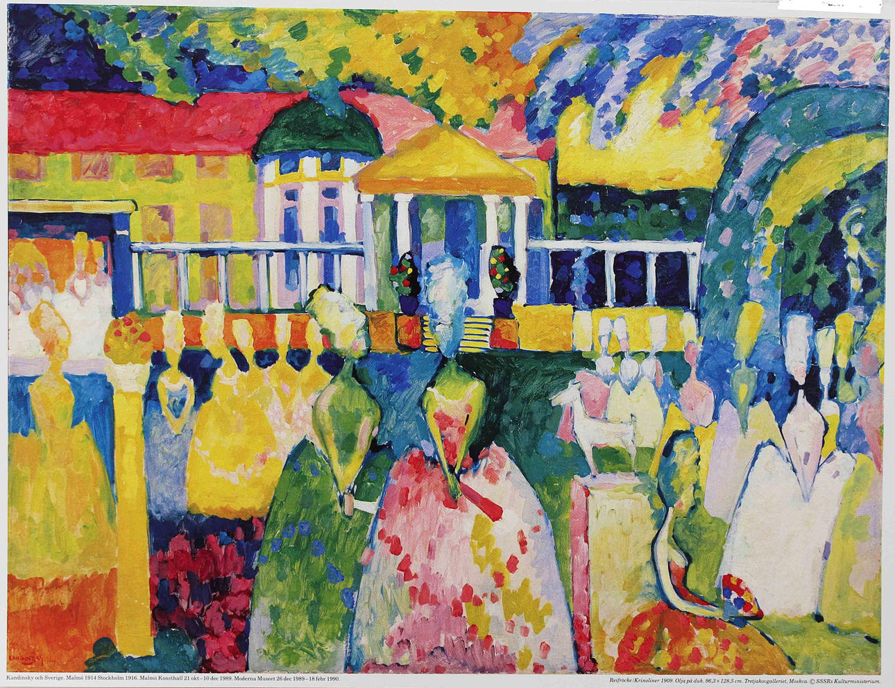 WASSILY KANDINSKY. EFTER. "Krinoliner". Affisch. Malmö Konsthall 1989 Moderna Museet 1989-1990.