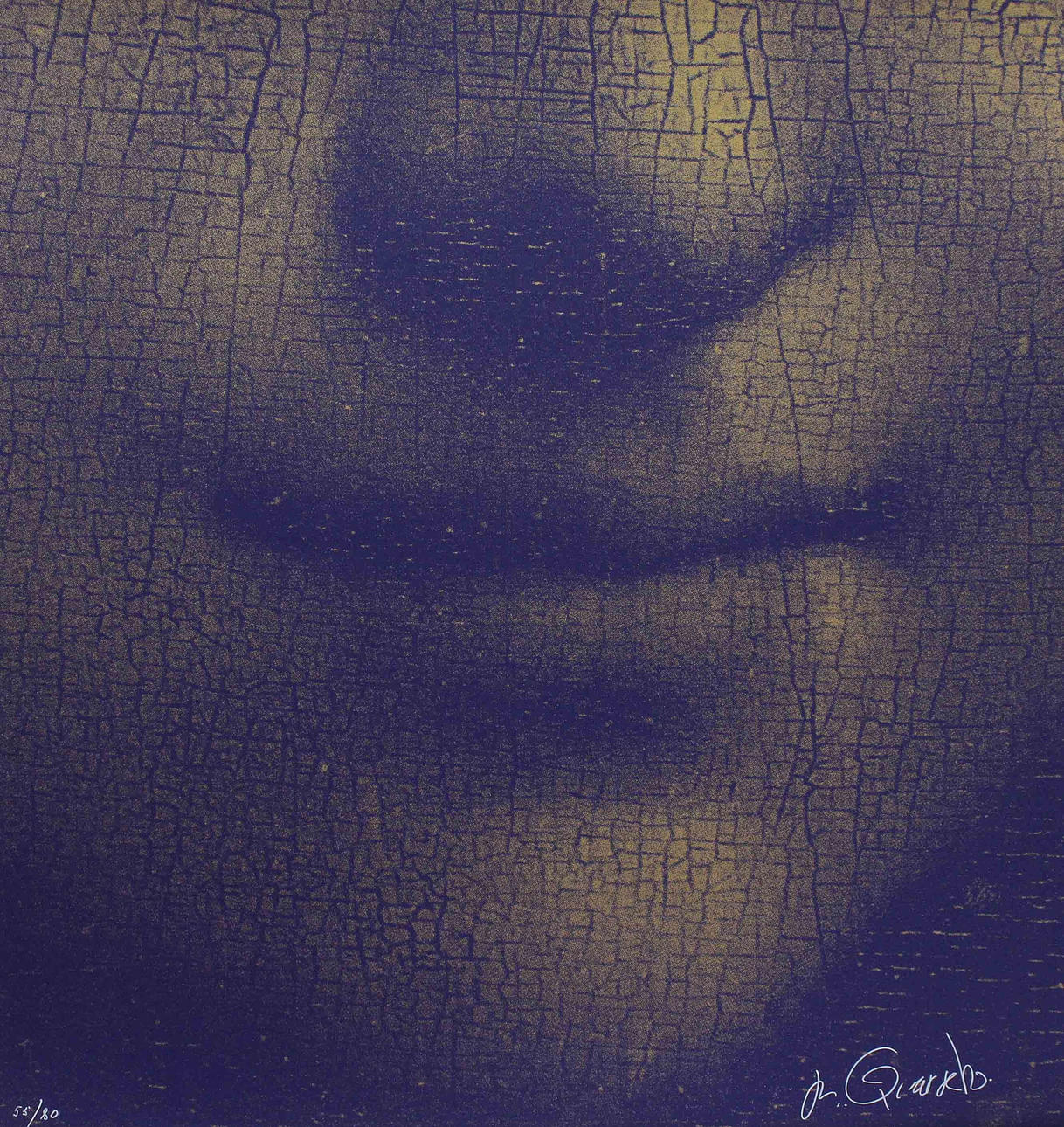 MIKAEL QVARSEBO. Mona Lisas leende. Färgserigrafi. Signerad M Qvarsebo. 55/80.