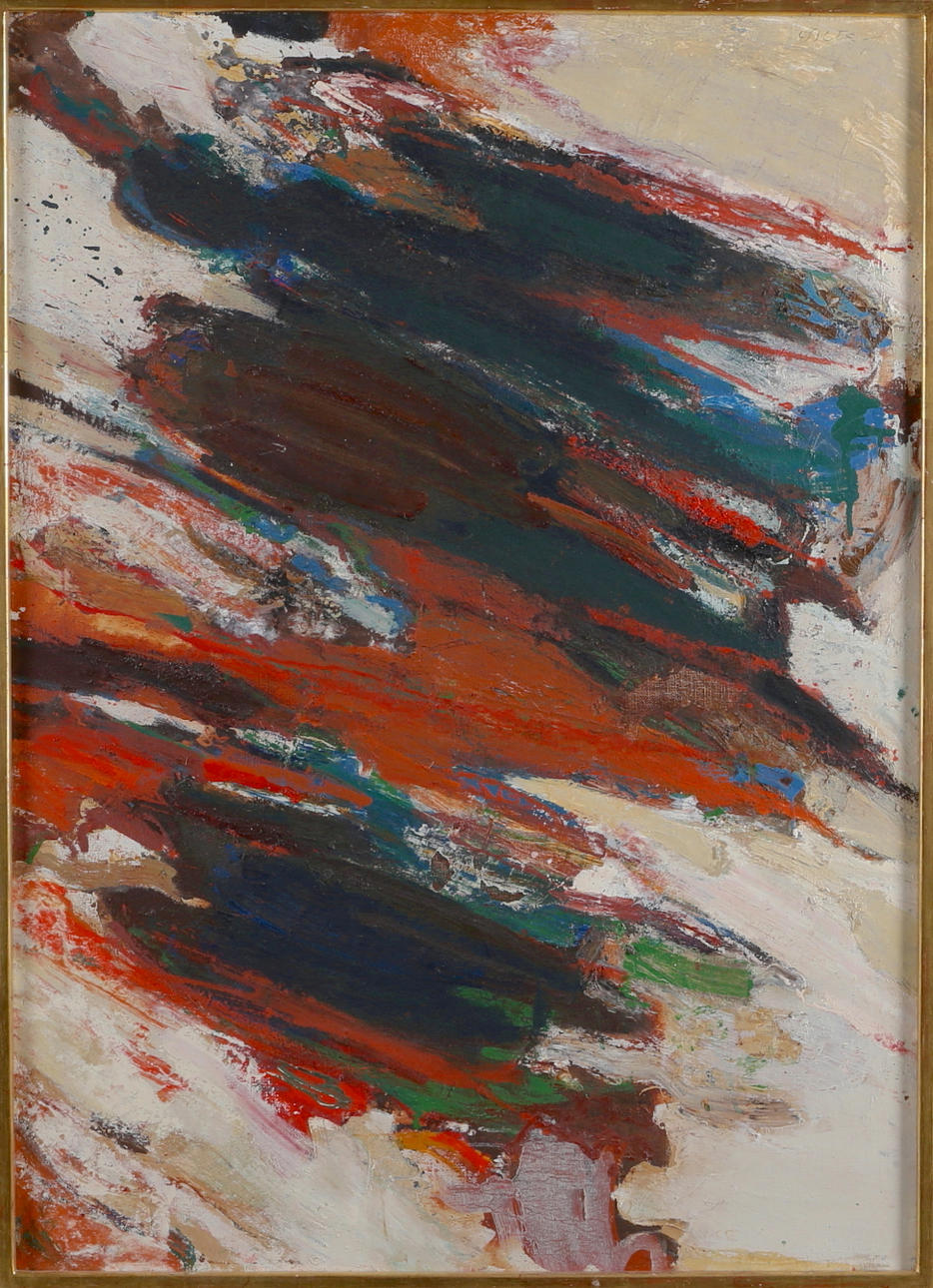 BENGT OSSLER. Vinterbild IV. Olja på duk. Signerad Ossler.