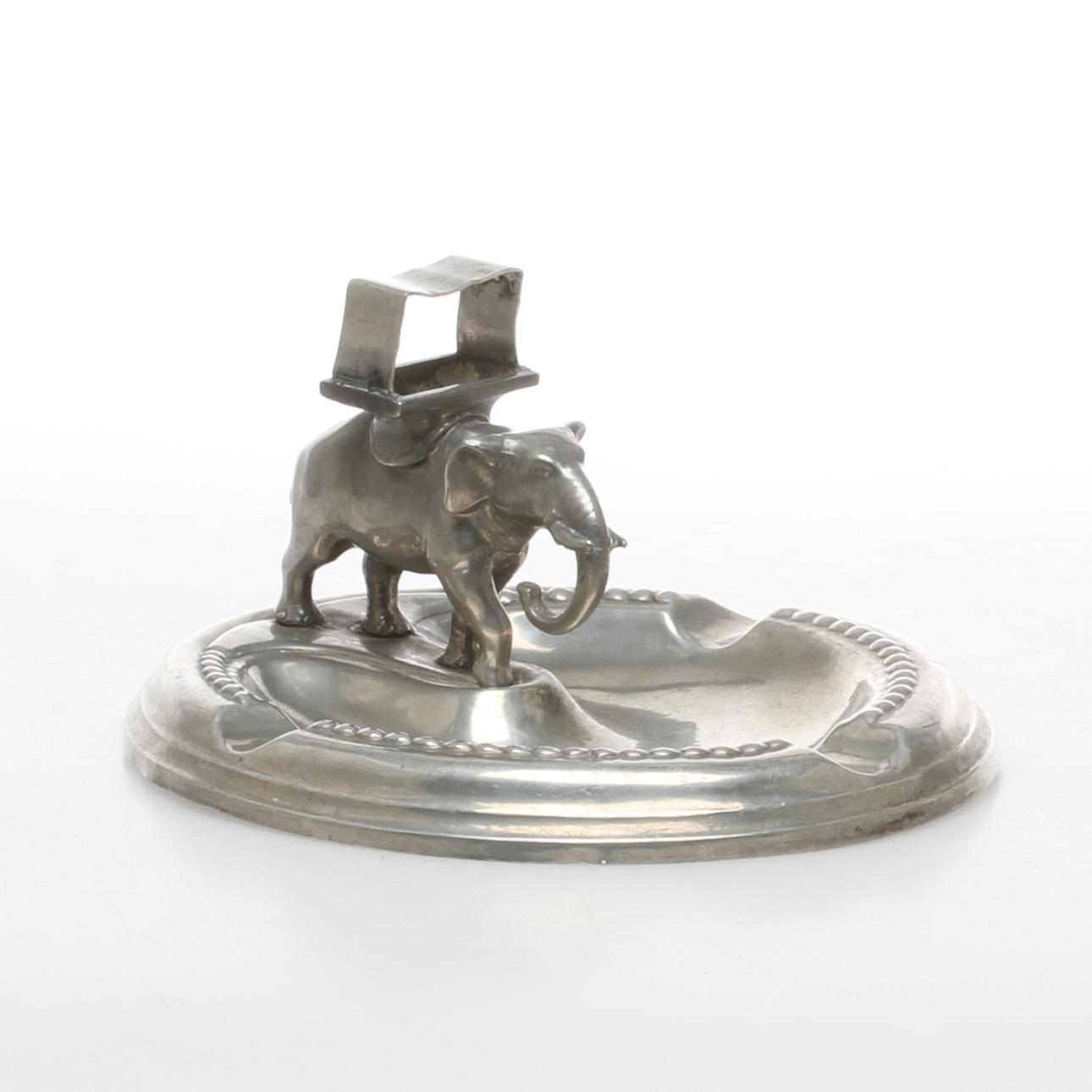 ASKFAT med tändstickhållare, tenn, 1900-talets första hälft.