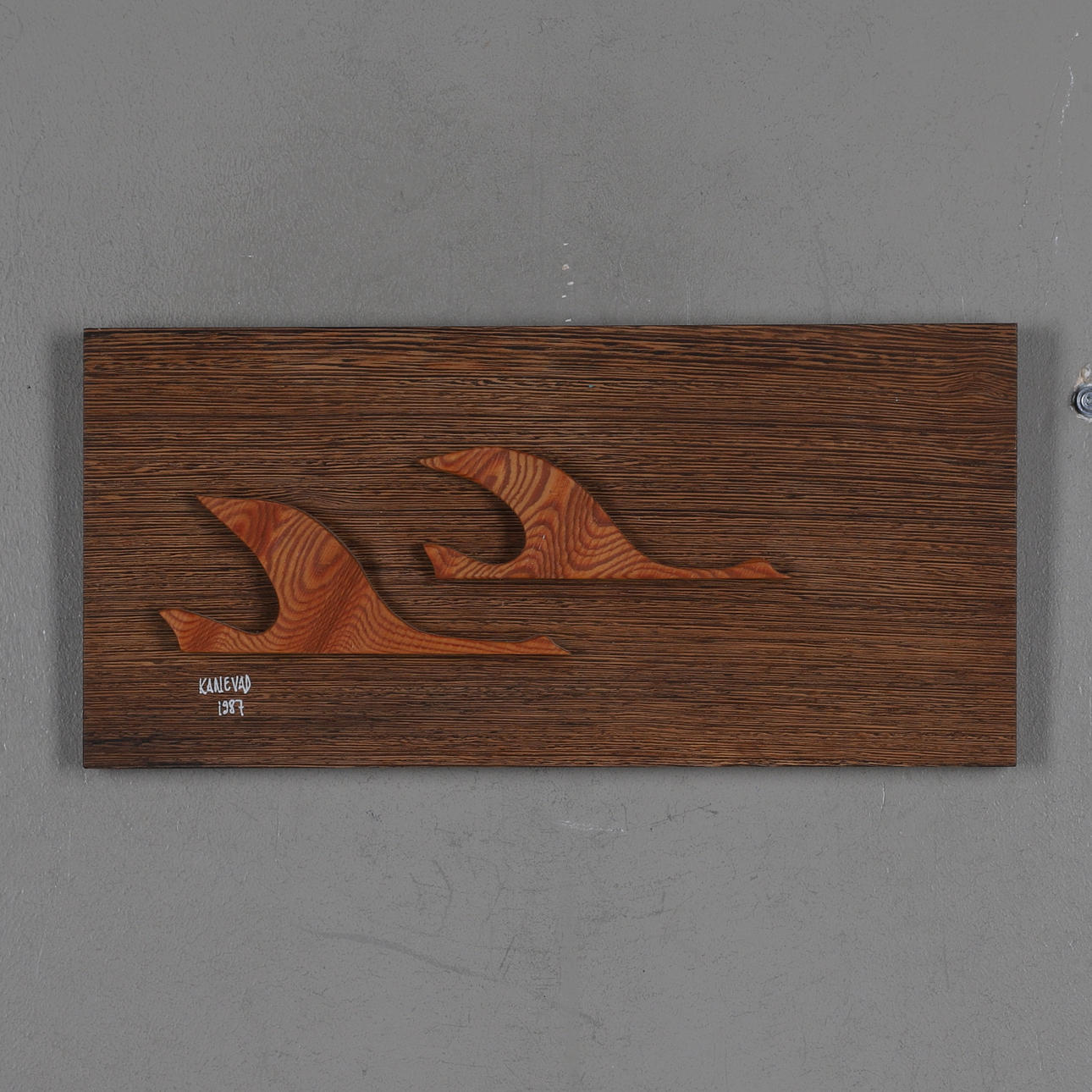 GUNNAR KANEVAD. board, wood, signed and dated 1987.