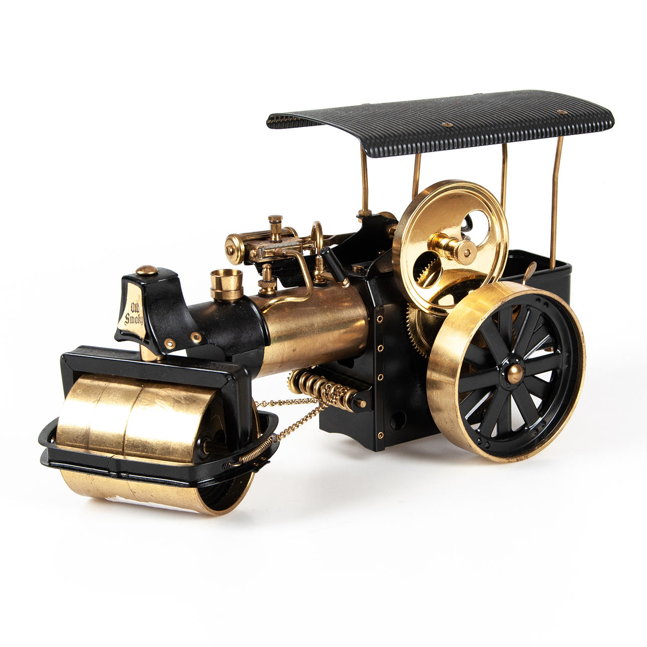 DAMPFWALZE. Wilesco, Messing, 1950er Jahre.