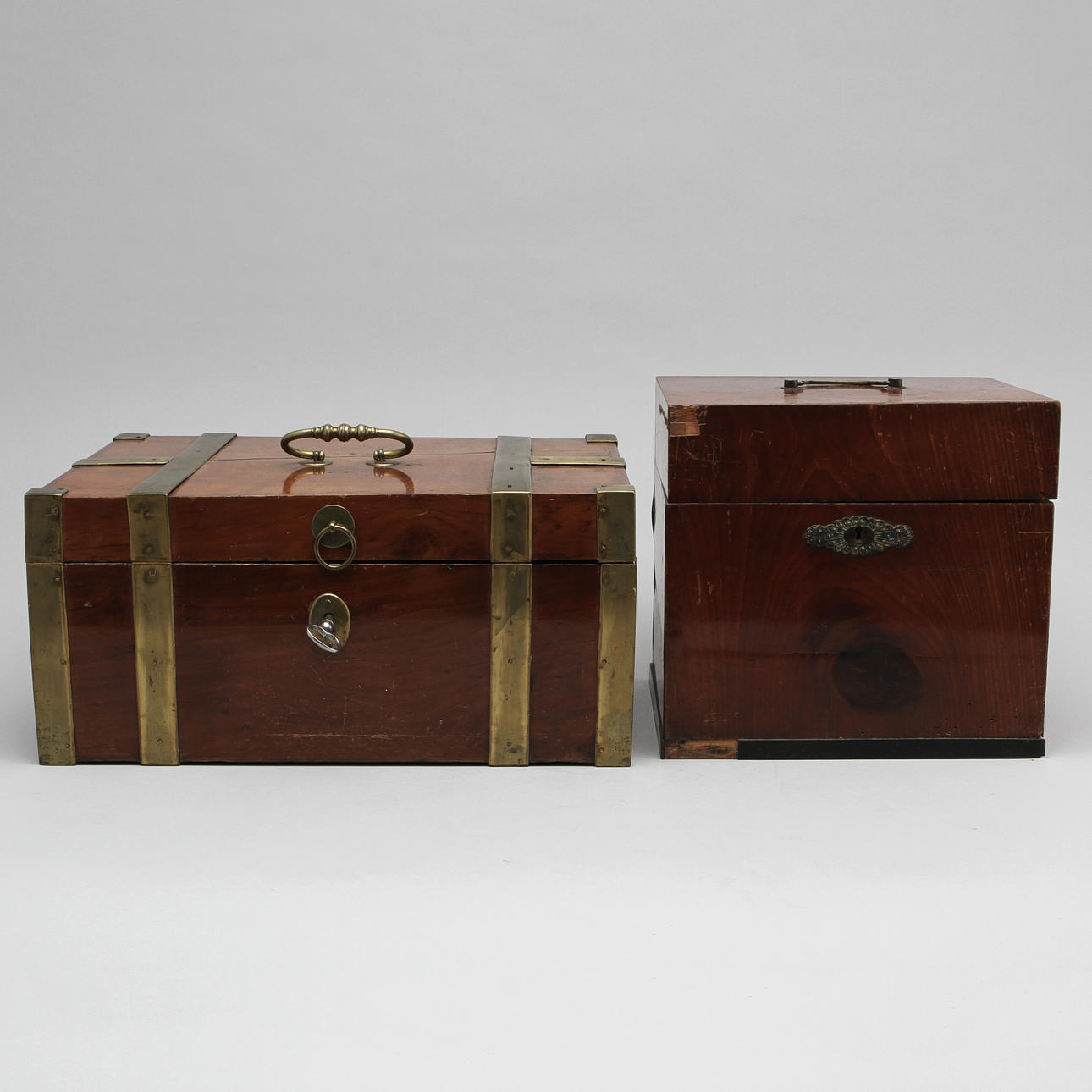 SCHATULLER, 2 st, 1800-tal.