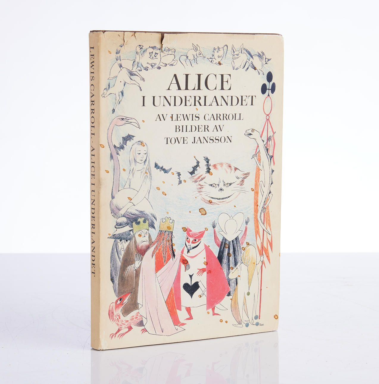 Alice in Wonderland with Tove Jansson's drawing and dedication in 1966.