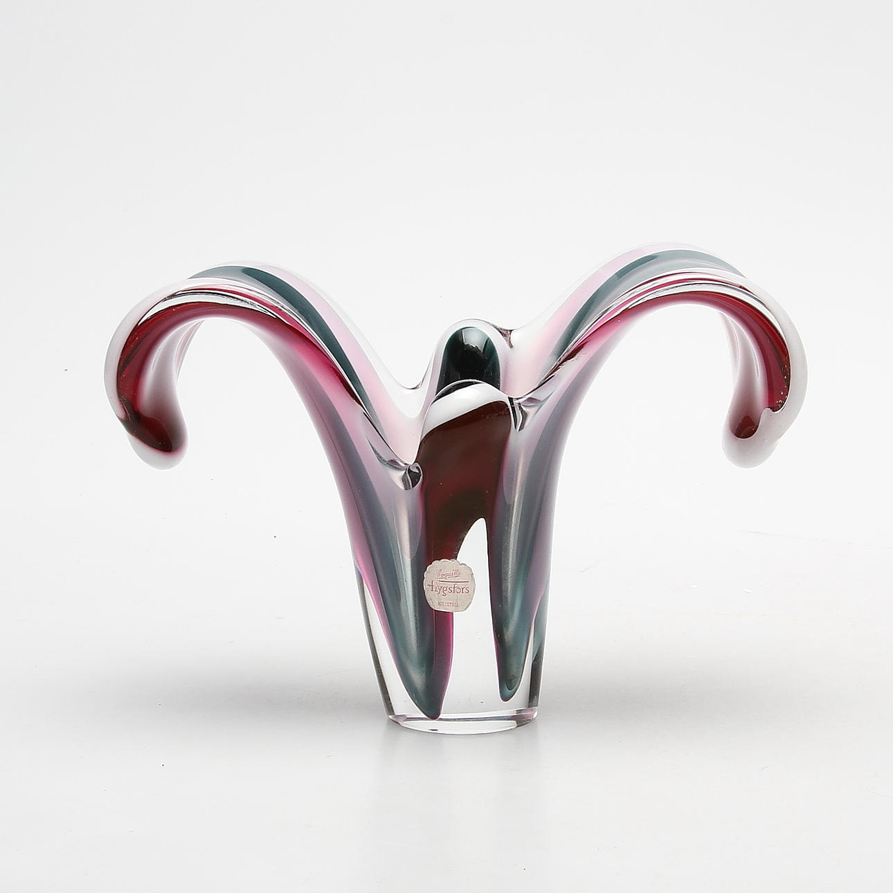 VAS, glas, "Coquille", Paul Kedelv, Flygsfors, signerad.