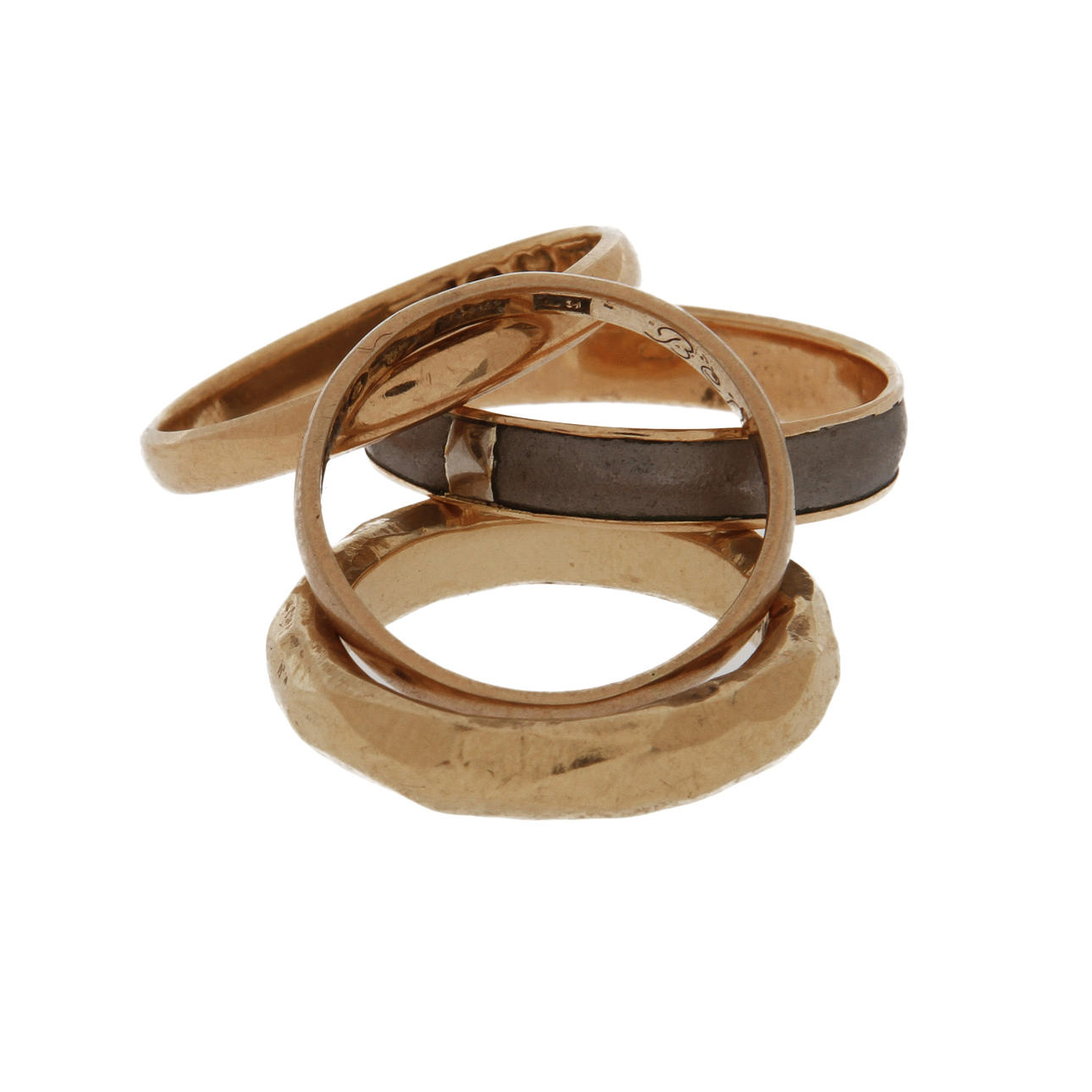 RINGAR, 4 sr, 18k guld, ca 20 gram.
