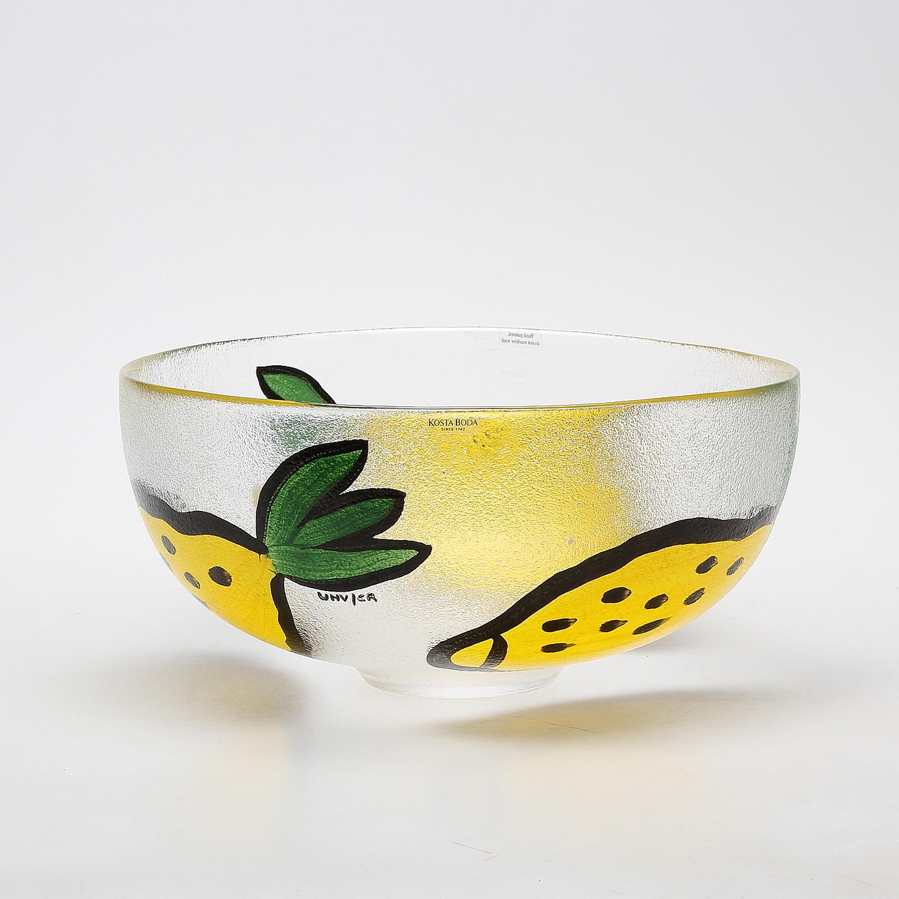 FRUKTSKÅL, glas, Ulrica Hydman-Vallien, Kosta Boda, signerad.