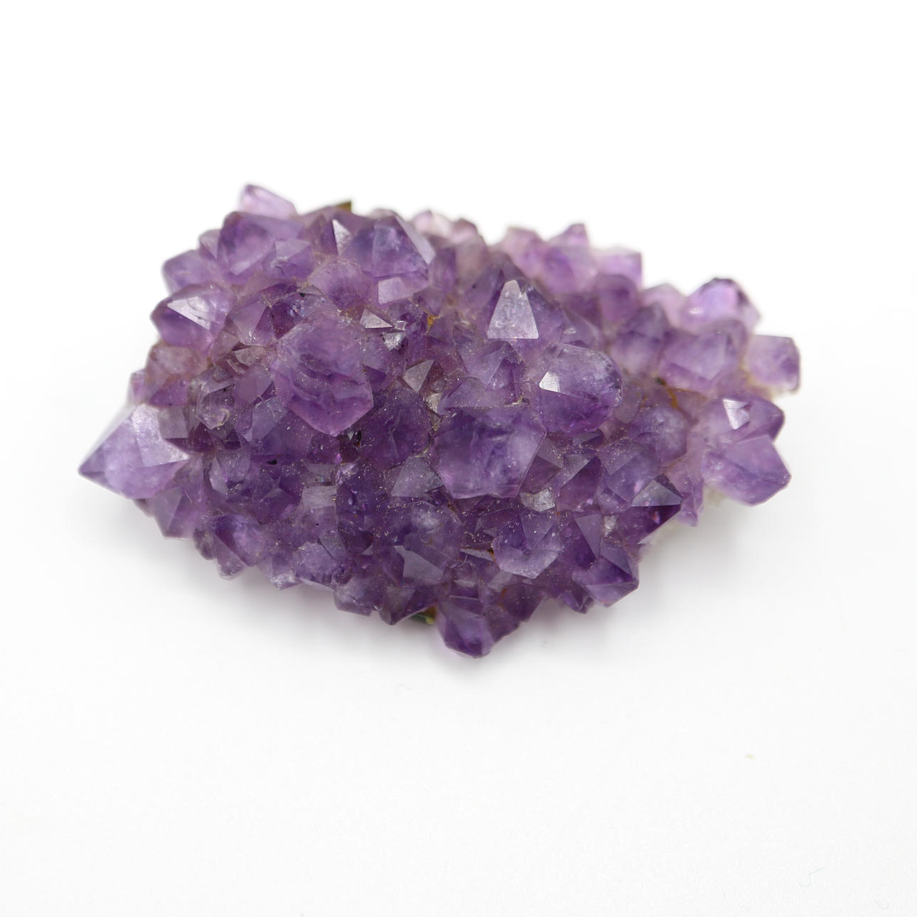 VINTAGE AMETIST ÄDELSTEN OCH SILVER BROSCH.