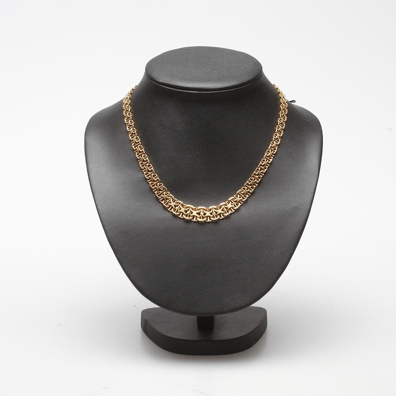 COLLIER, "X-länk", guld 18k, Brofod Aktiebolaget, Falköping 1965, vikt ca. 35,4 gram.