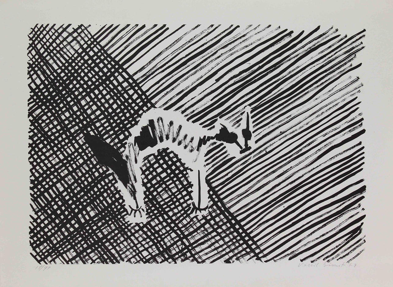 VASSIL SIMITTCHIEV. Katt. Litografi. Signerad och dat -79. 18/99.