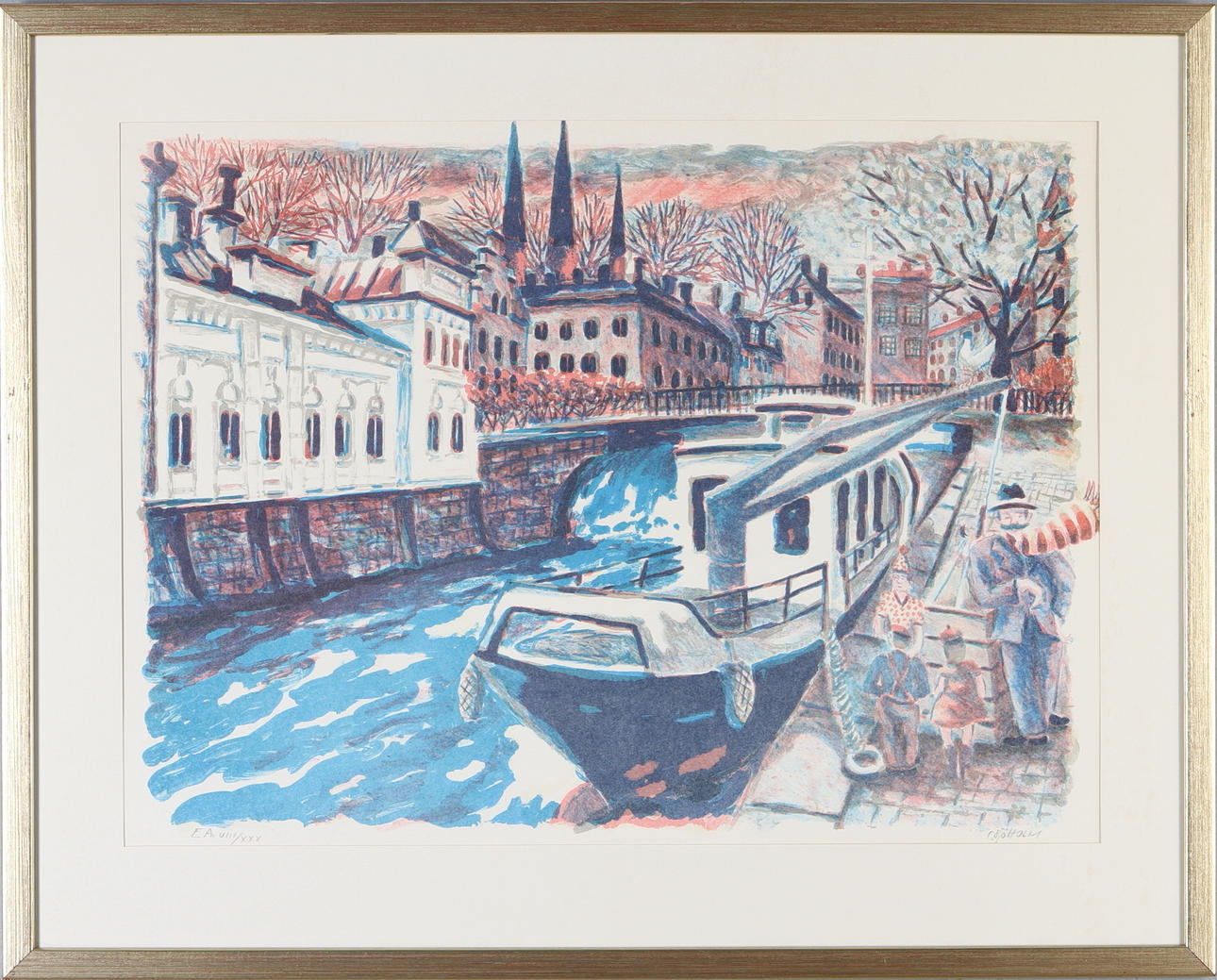 CHARLES SJÖHOLM. litografier, 3 st, signerade samt numrerade.