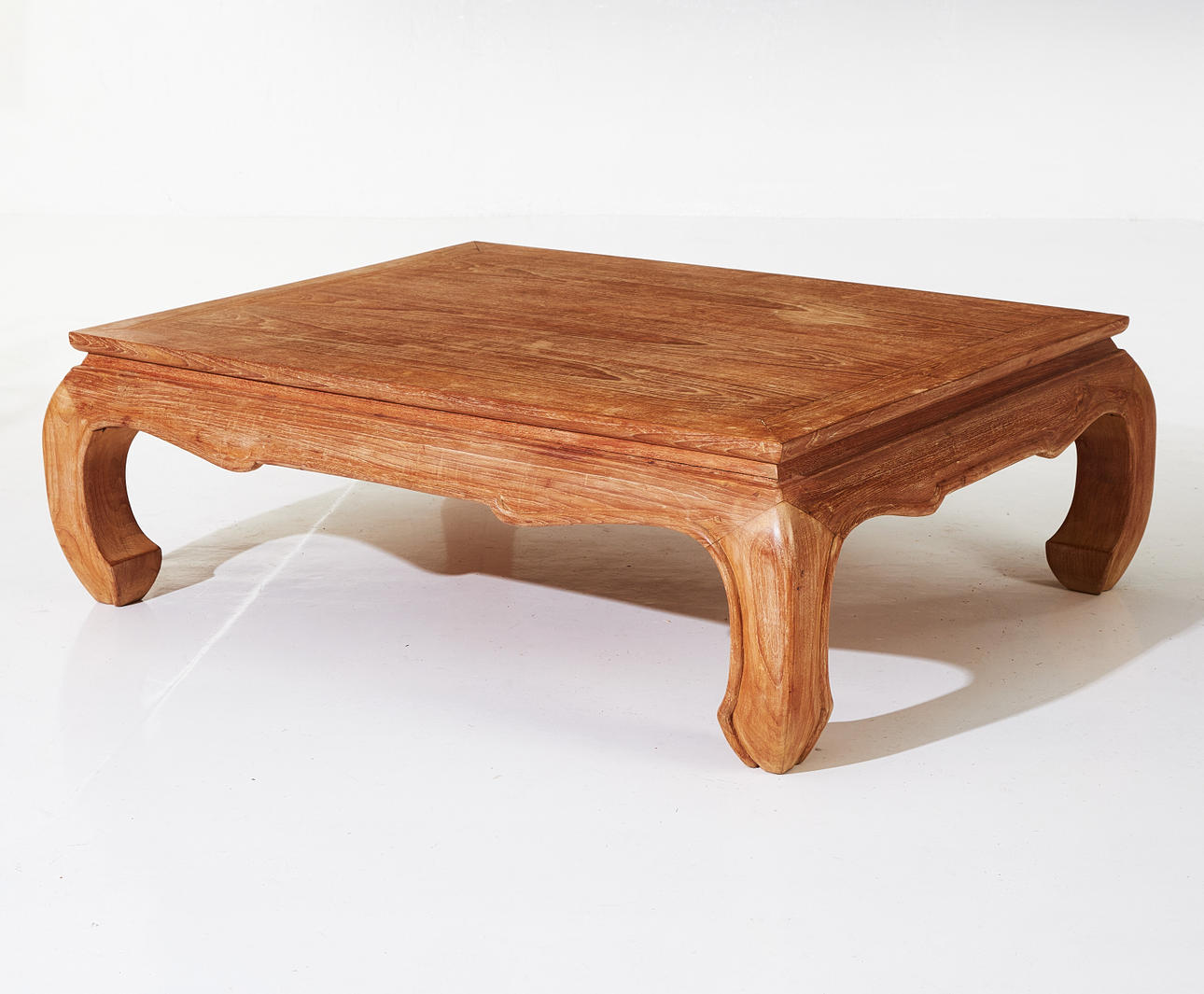 COFFEE TABLE, so-called opium table, solid teak, 20th century.