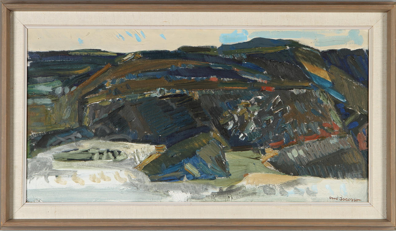 ARNE ISACSSON. Landskapsmotiv, olja på duk, signerad.