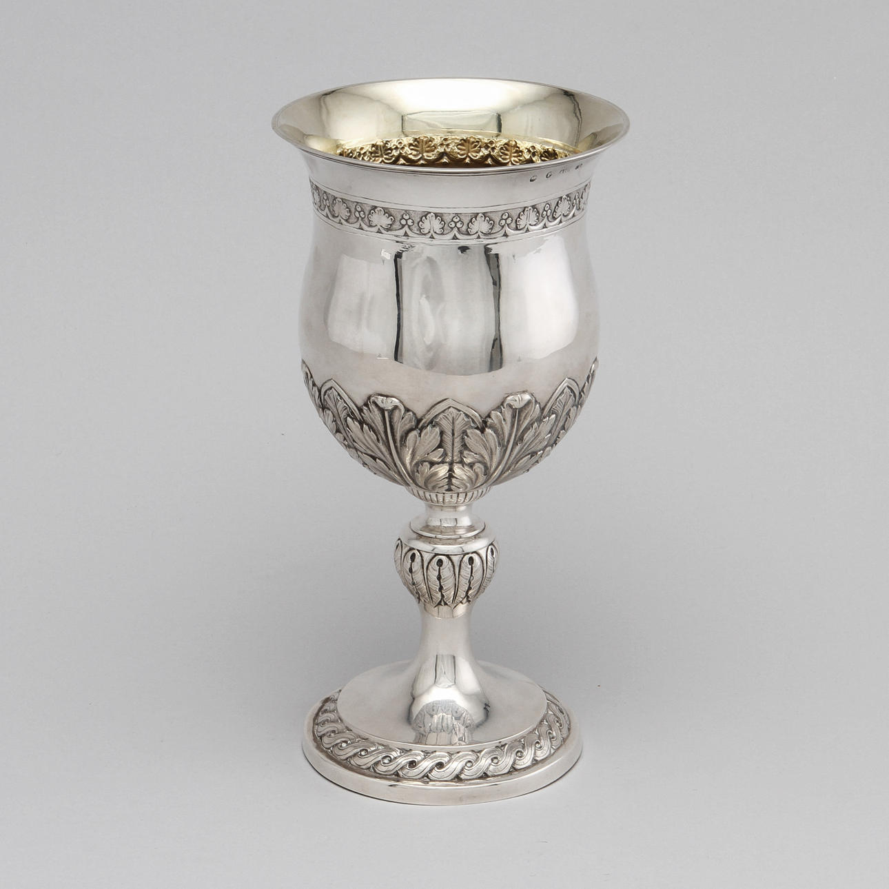 KALK. Silver. Jacob Graah Fabritius. Köpenhamn,1830. Vikt 405 g.