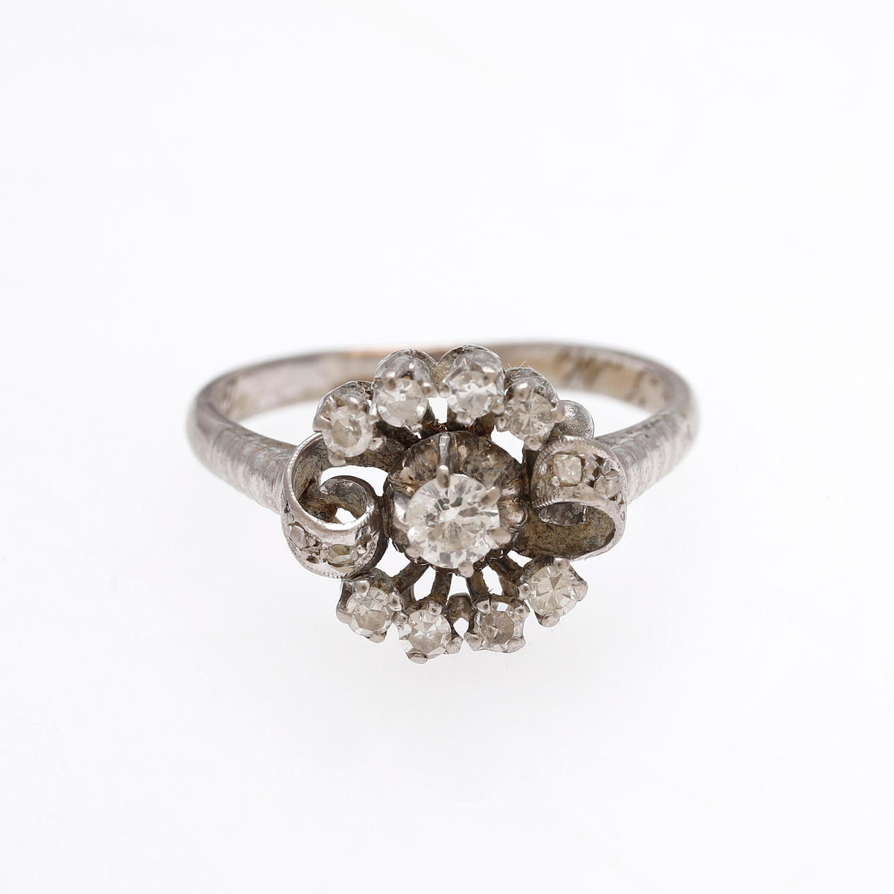 RING med rosett diamanter, ca 1960.