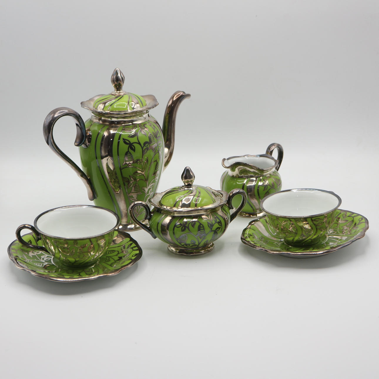 ROSENTHAL MOKKA SERVICE SILBER OVERLAY.