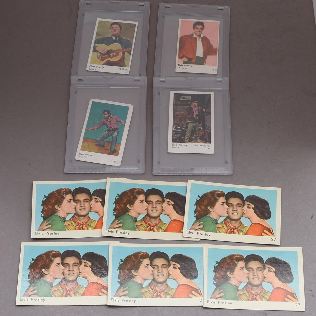 ELVIS PRESLEY, 10 samlerbilleder, bl.a. Maple Leaf -59.