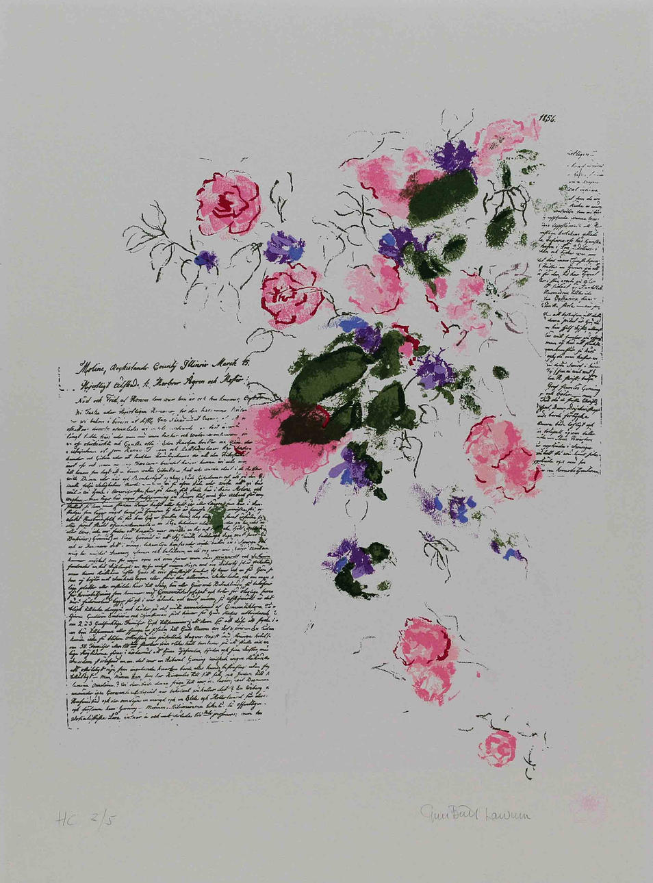 GUN-BRITT LAWURN. Brev. Färglserigrafi. Signerad. 2/5 HC.