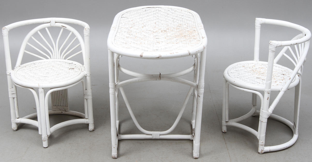 BORD samt STOLAR, 3 delar, 1900-talets senare del.