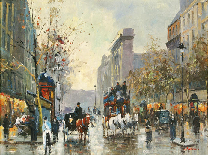 UNBEKANNTER KÜNSTLER DES 20. JAHRHUNDERTS. ”Utsikt över staden.” olja/duk. 30 x 40 cm Signerad otydligt precis nedanför. ram.