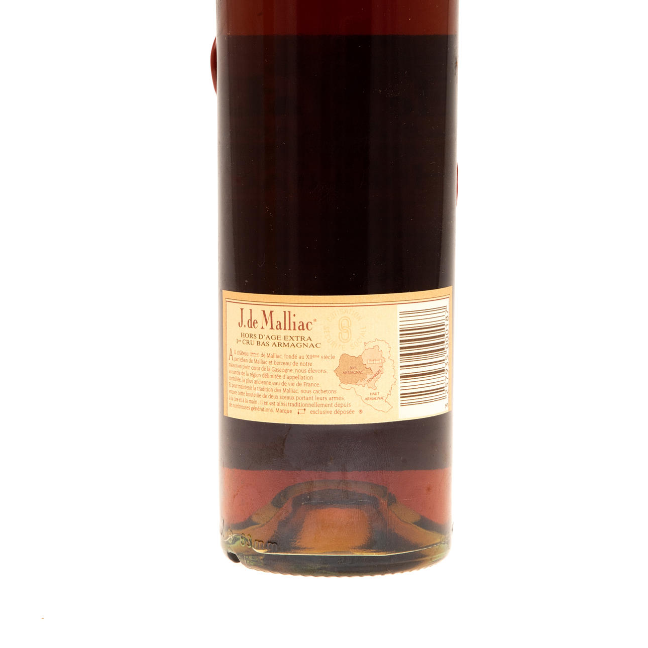 J. de Malliac, Extra Hors d'Age Bas-Armagnac, France, 1980/90s