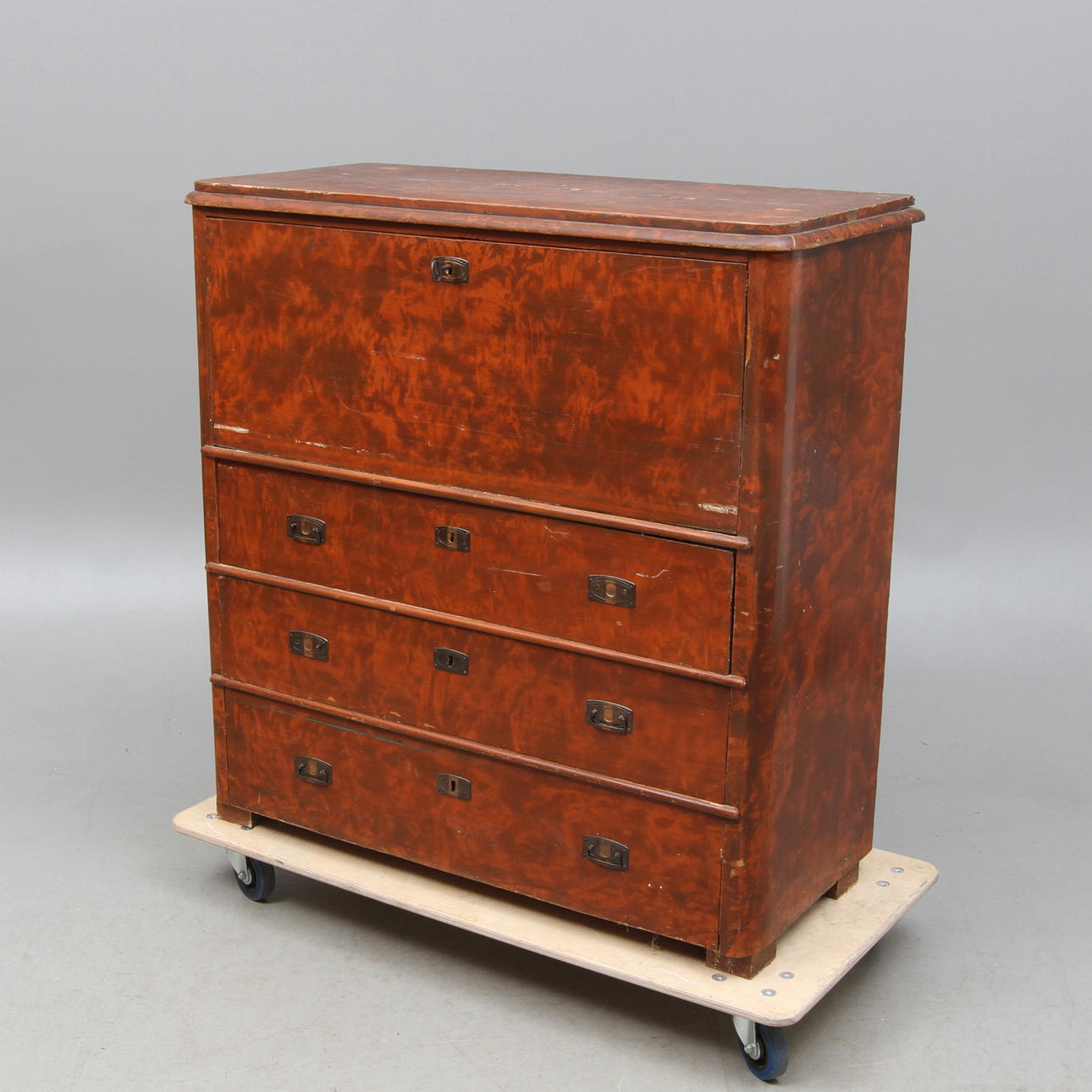 SKRIVBYRÅ, imitationsmålad, 1800/1900-tal.