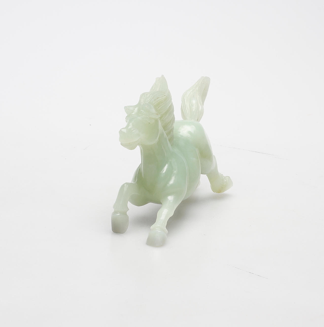 FIGURIN, grön sten, orientalisk, 1900/2000-tal.