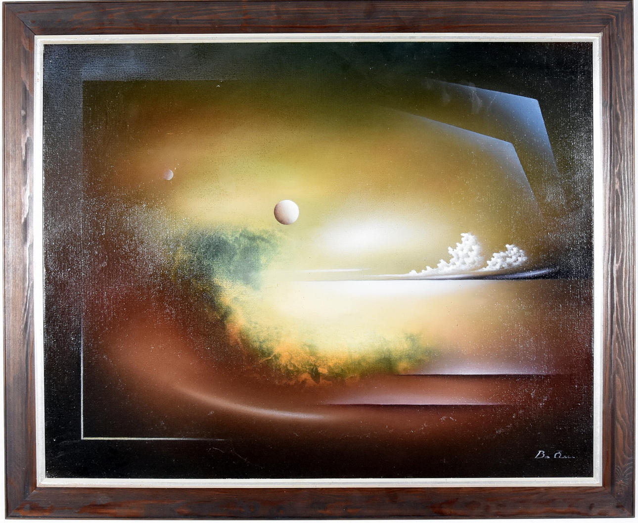 BO ÖRN. Olja på duk.